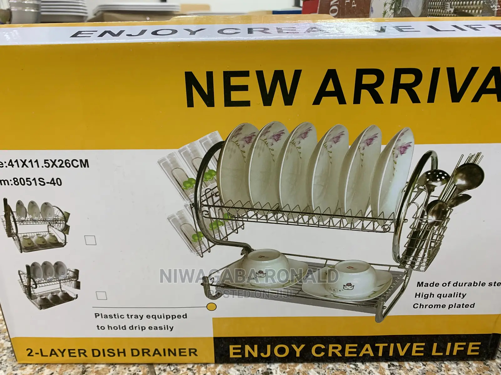 2 Layer Stainless Steel Plate Rack