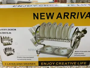 2 Layer Stainless Steel Plate Rack