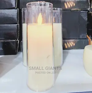 12pcs Clear Glass Vases for Pillar Candles, Candles Holders