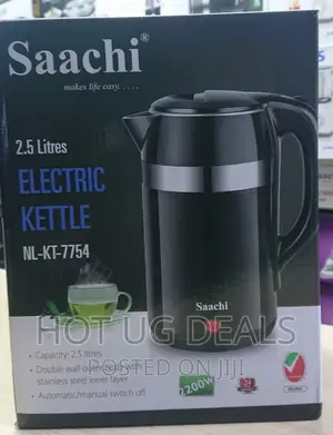 2.5 Litres Saachi Electric Kettle. It Boils and Milk - Black