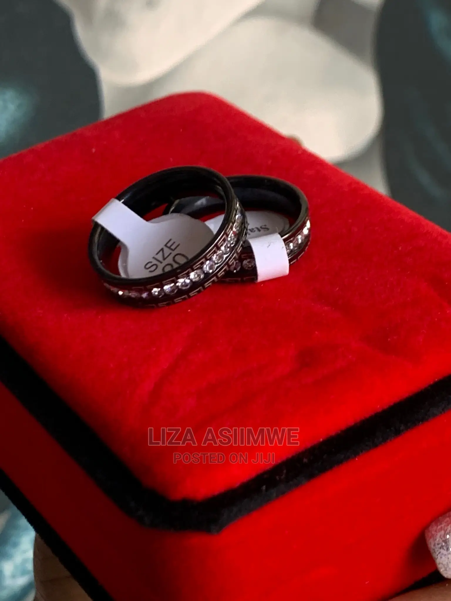 Black Iced Versace Designer Rings Available