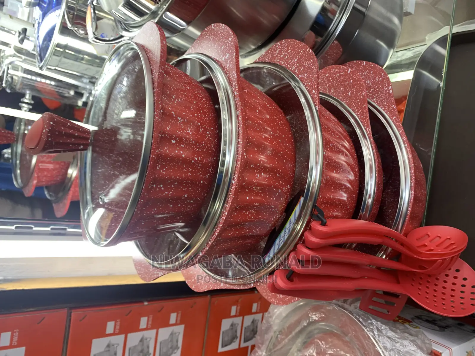 Serving Cookware Dish With Set of Spoons