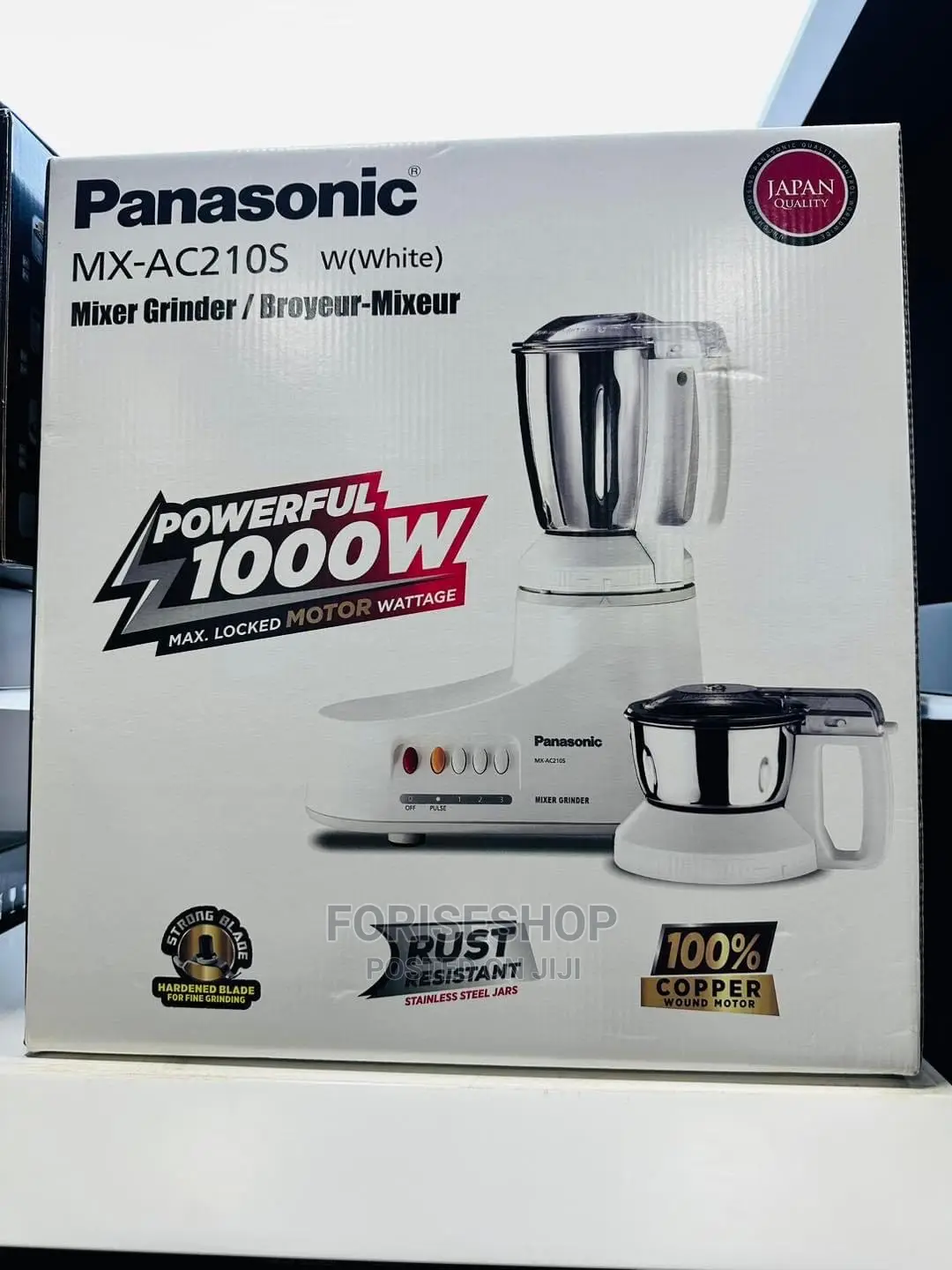 Panasonic MX-AC210S W(White) Mixer Grinder / Broveur-Mixeur