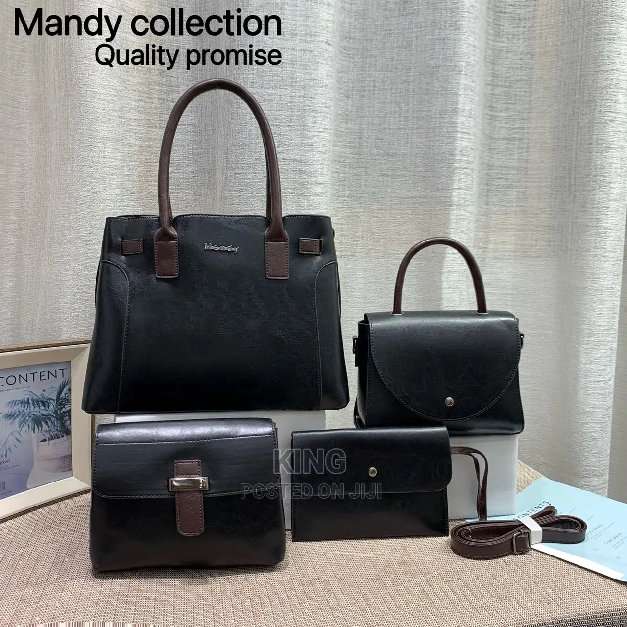 Leather Handbags 4in1
