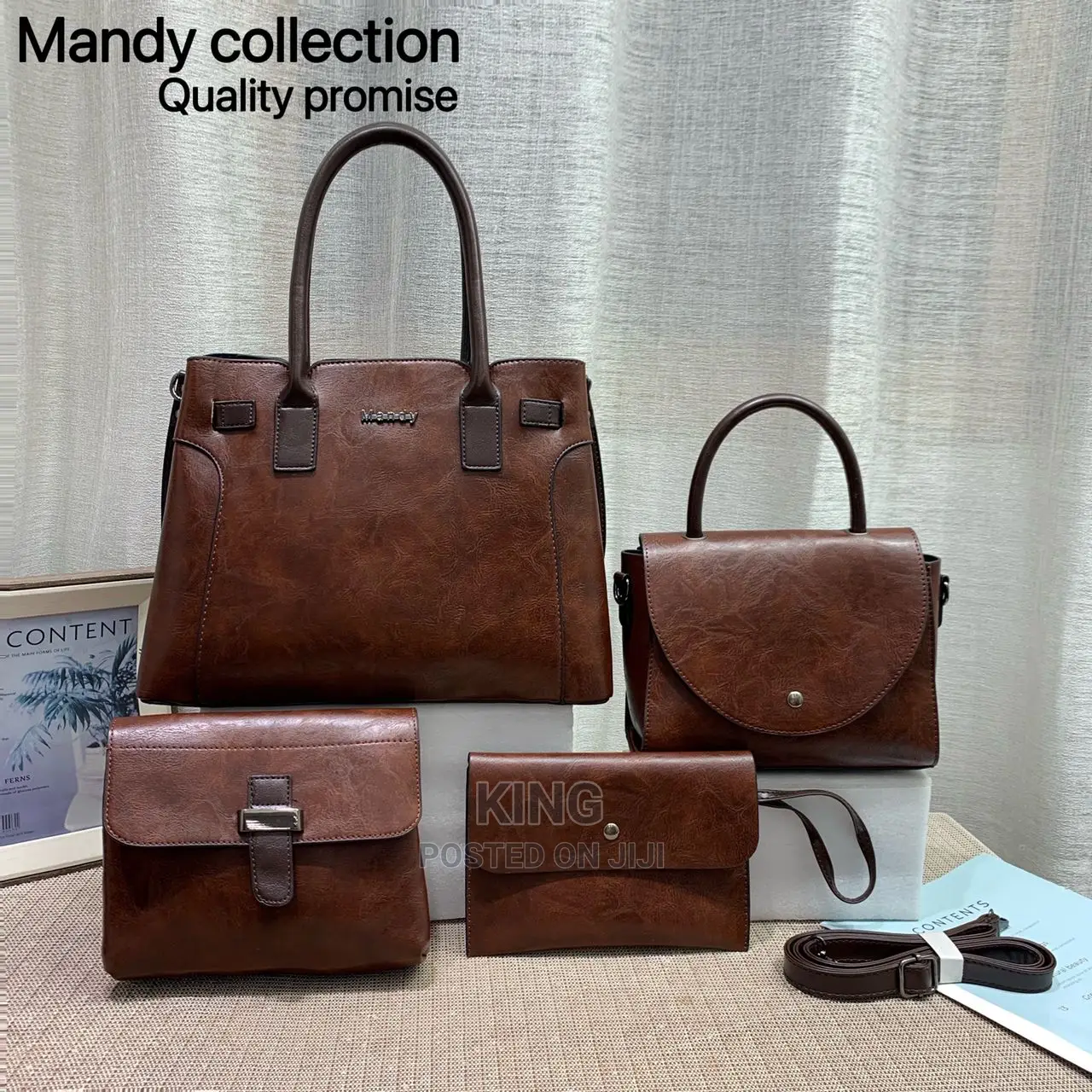 Leather Handbags 4in1