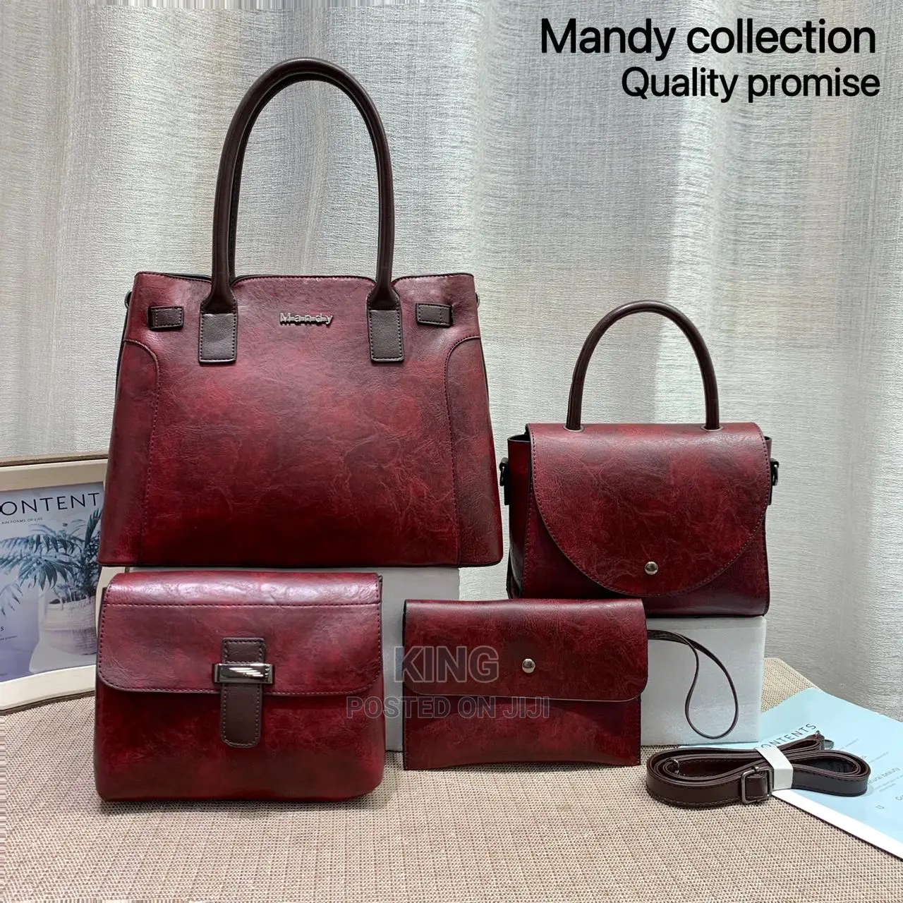 Leather Handbags 4in1