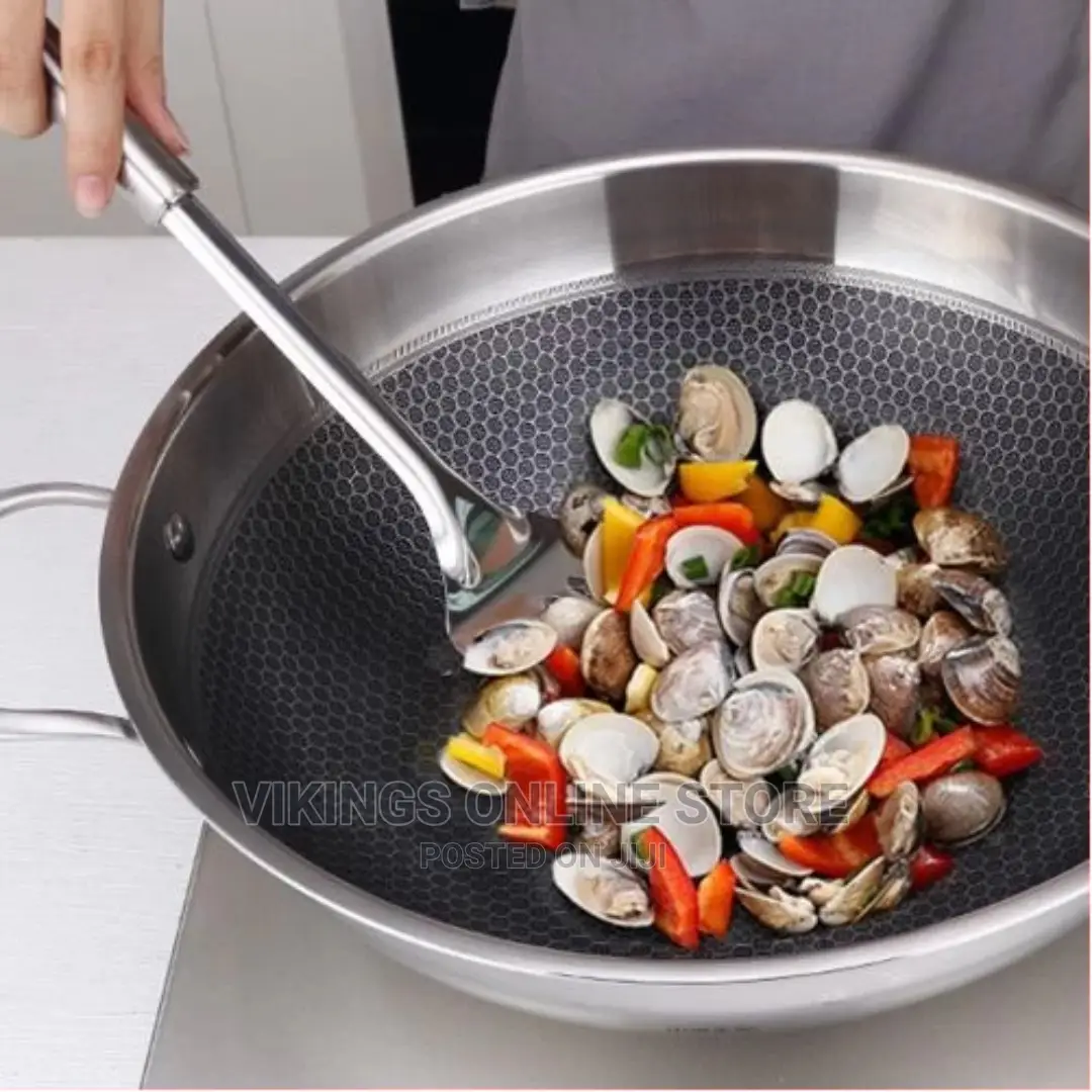 34cm Non-Stick Steamer Induction Wok Cookware Saucepan Pot