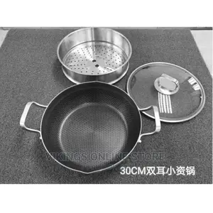 34cm Non-Stick Steamer Induction Wok Cookware Saucepan Pot