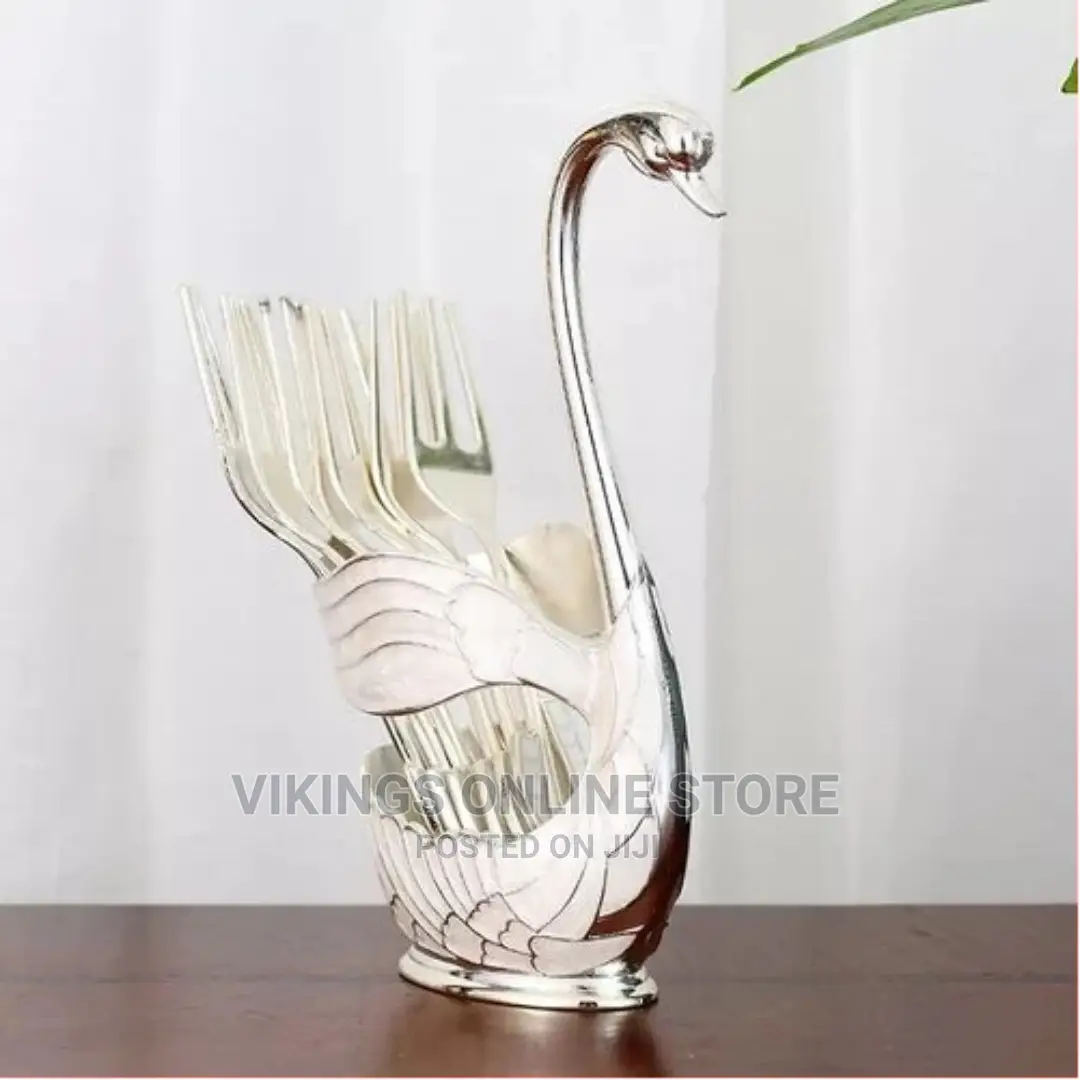 Swan Spoon and Fork Cutlery Storage Organizer Holder Rack