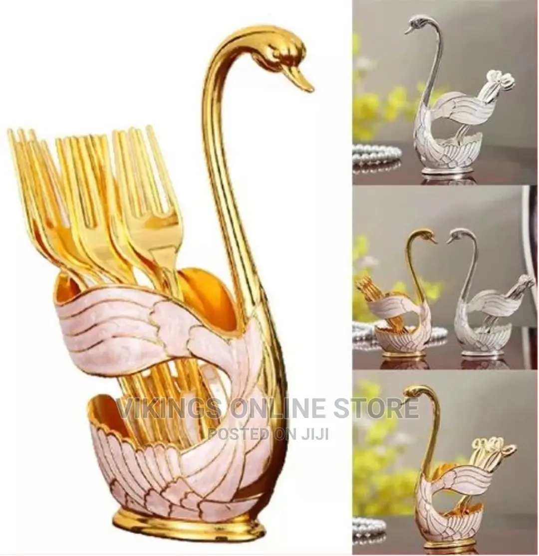 Swan Spoon and Fork Cutlery Storage Organizer Holder Rack