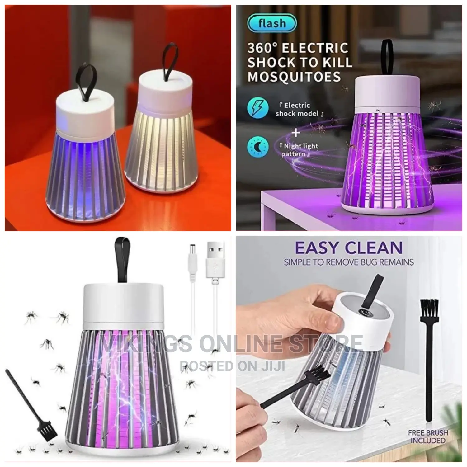 LED Mosquito Killer Trap Lamp Electric Shock Bug Zapper