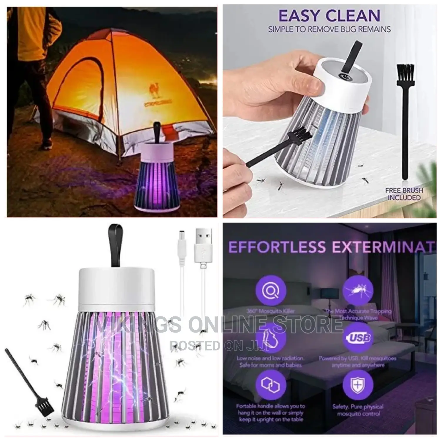 LED Mosquito Killer Trap Lamp Electric Shock Bug Zapper