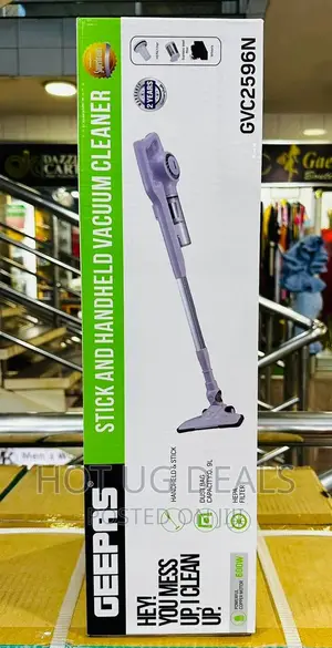 Geepas Stick Handheld Vacuum Cleaner 0.9ldust Bag- Purple