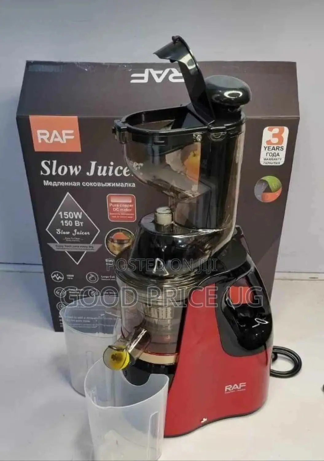 RAF Slow Juicer With 3 Years Warranty.