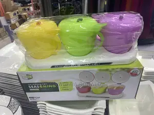 3 Set Classic Plastic Sugar Bowls With Tray