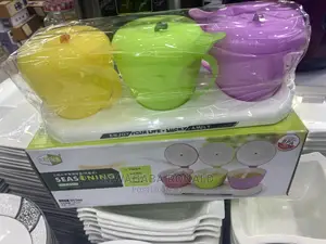 3 Set Classic Plastic Sugar Bowls With Tray