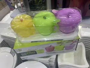3 Set Classic Plastic Sugar Bowls With Tray