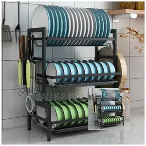 3 Tier Aluminum Plate Dish Drying Draining