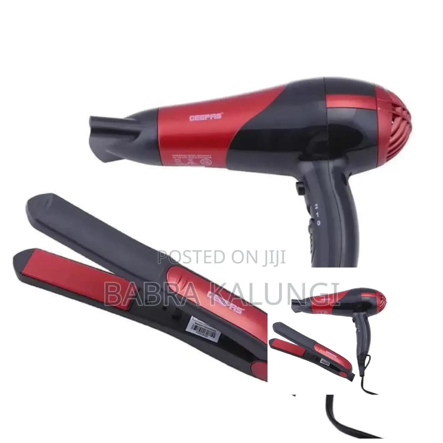 Geepas Ghf86036 Hair Dryer Straightener Combo/ Ceramic