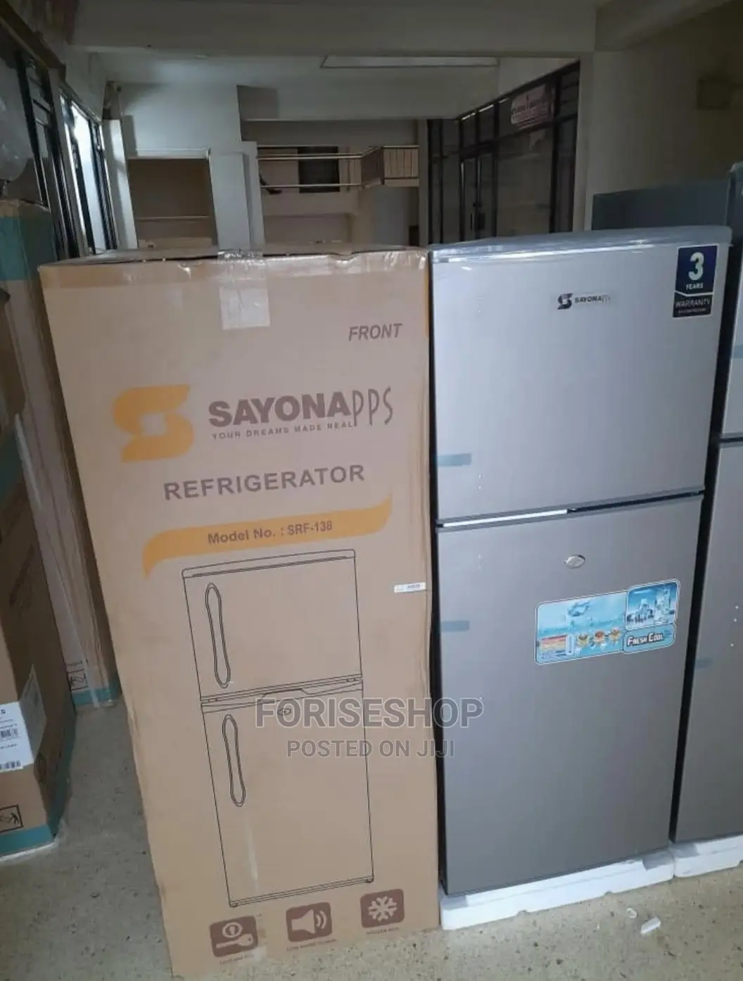 SAYONA 138ltrs Double Door Fridge