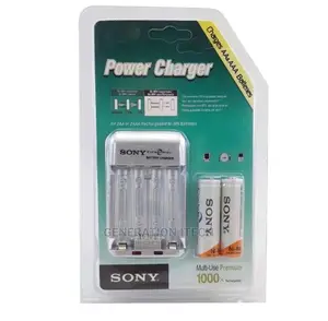 Sony Battery Charger With Rechargeable Batteries