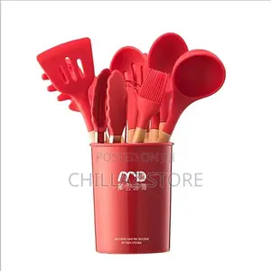 Silicone Nonstick Kitchen Spoons.