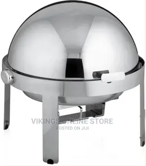 6.5L Stainless Steel Round Chafing Dish Roll Top Food Warmer