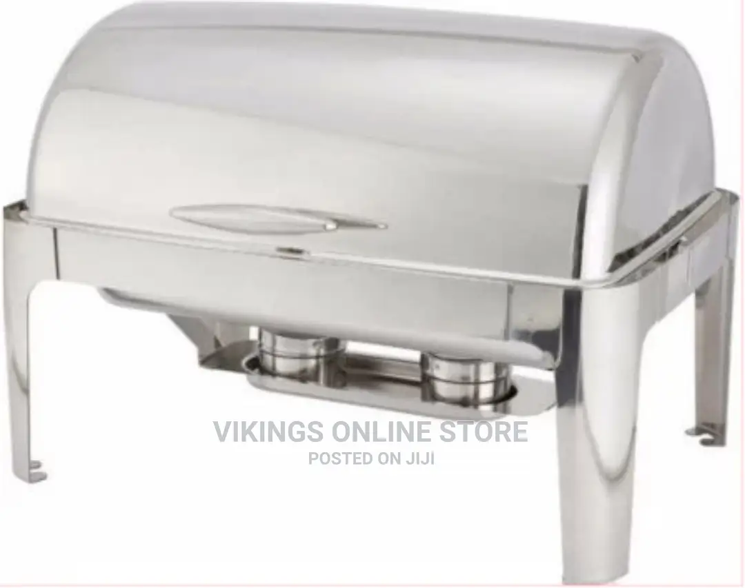 9L Single Rectangular Roll Top Chafing Dish.
