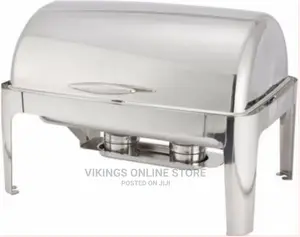 9L Single Rectangular Roll Top Chafing Dish.