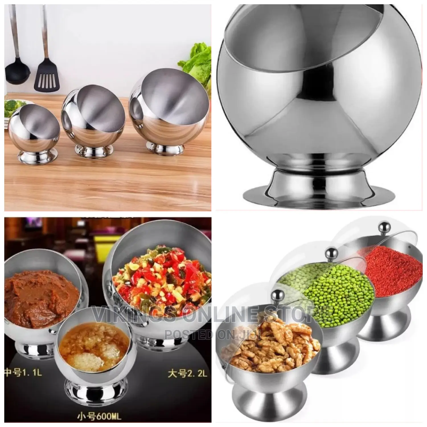 3 Pc Seasoning Serving Bowl With Lids Storage Container