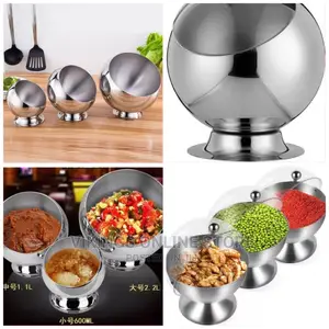 3 Pc Seasoning Serving Bowl With Lids Storage Container