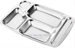 Stainless Steel Rectangle 5-in-1 Component Dinner Plate Tray