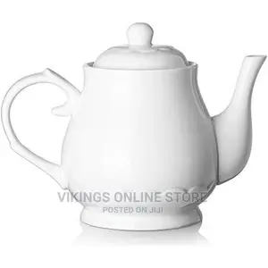 Round Ceramic Teapot, 24 Ounces – White