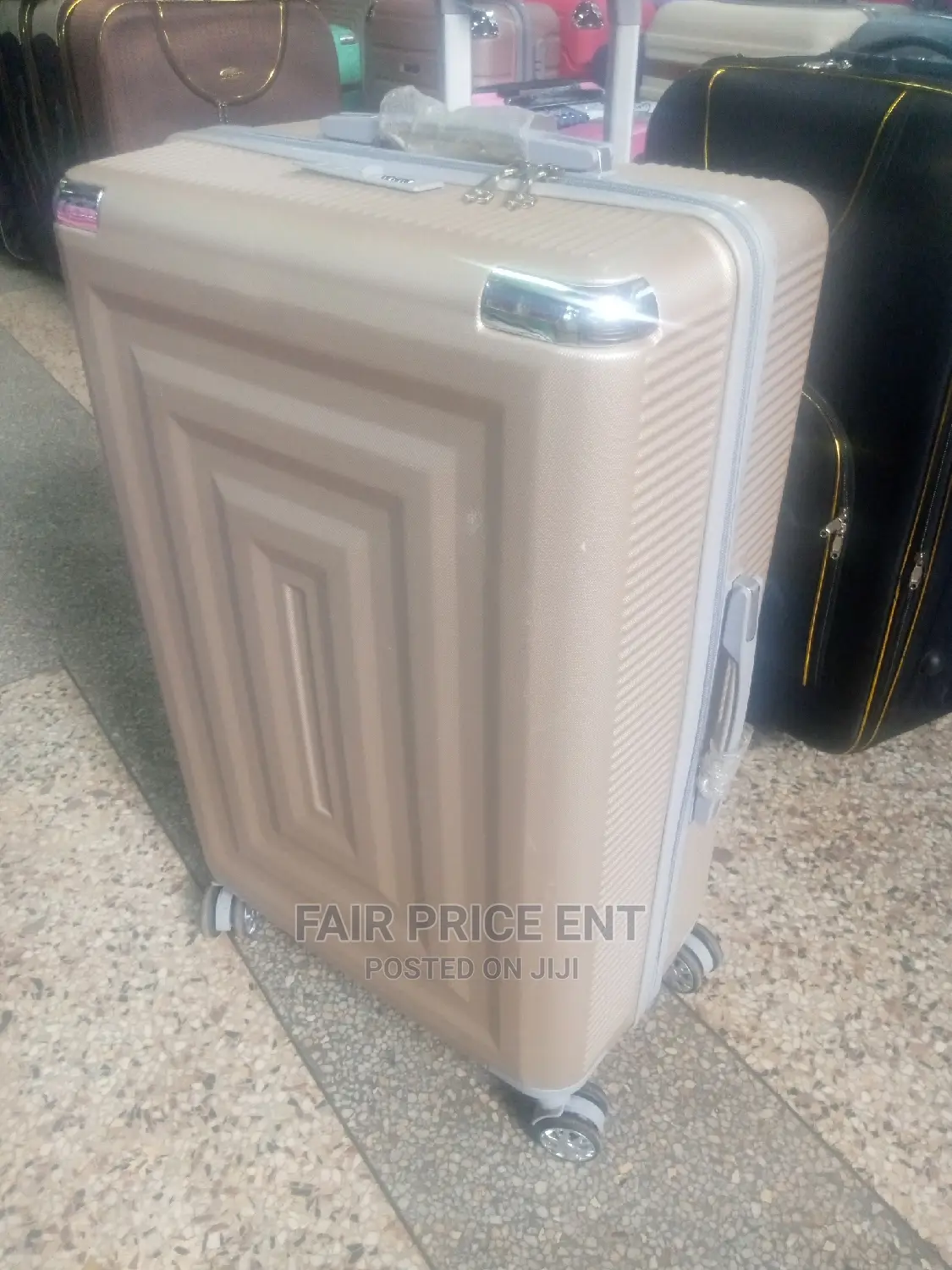 Vip Classy Executive Plastic Suitcases.Large.( Coffe Brown)