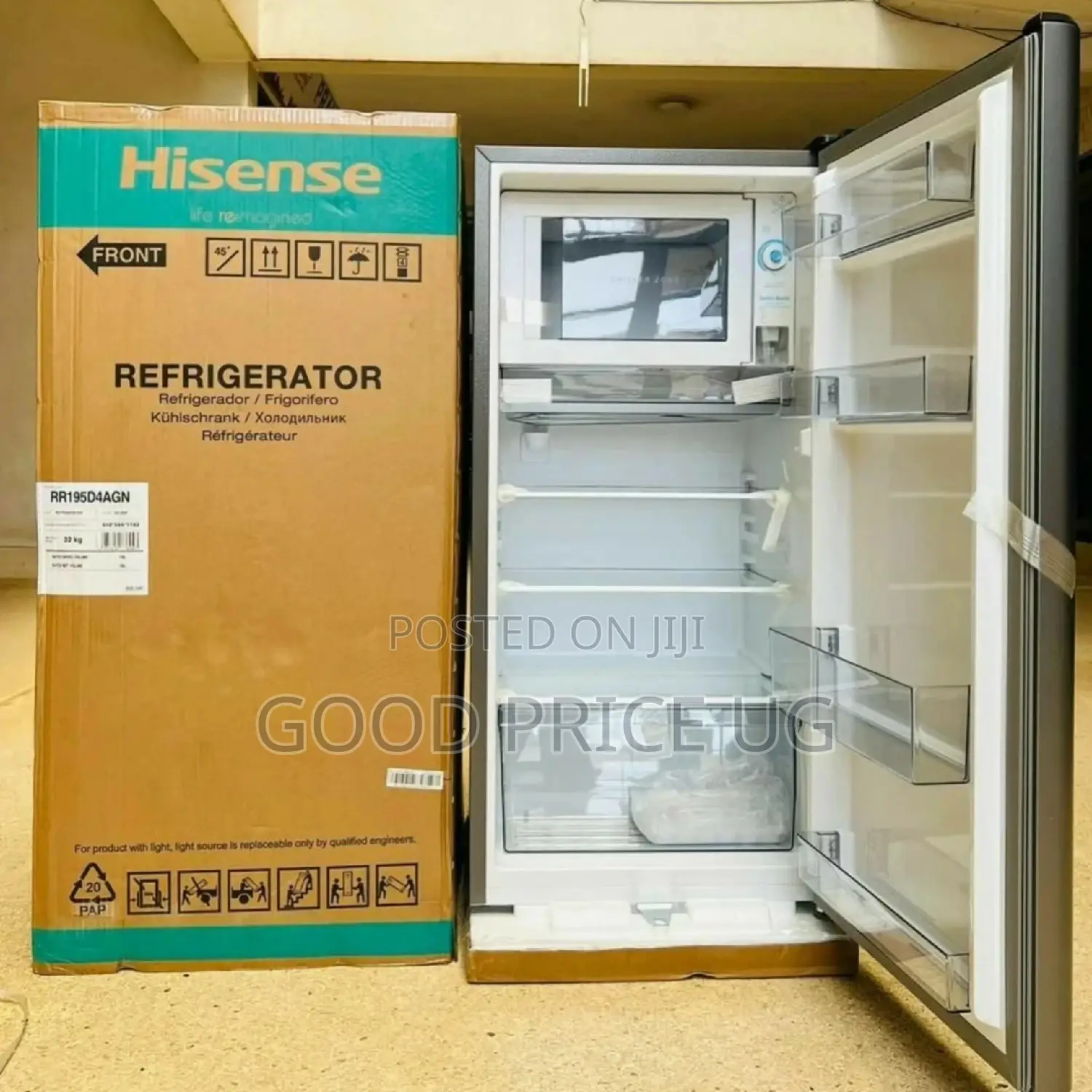 195 Litres Hisense Single Door Fridge With 2 Year Warranty.