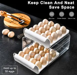 32 Grid Large Capacity Egg Holder Double-Layer Storage Box