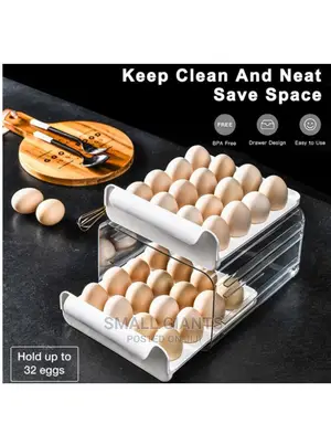 32 Grid Large Capacity Egg Holder Double-Layer Storage Box