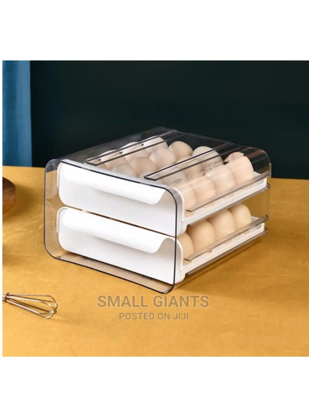 32 Grid Large Capacity Egg Holder Double-Layer Storage Box