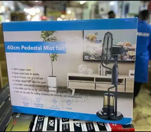[40cm] 2 in 1 Pedestal Water/Mist Fans. (Black in Color)