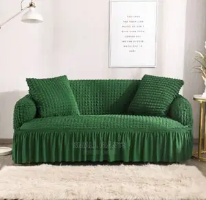 3:2:1 Green Six Seater Elastic Sofa Covers
