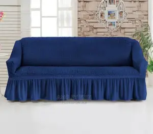 3:2:1 Six Seater Navy Blue Sofa Cover