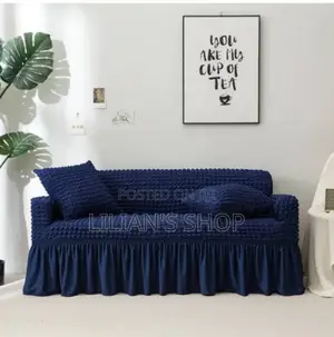 3:2:1 Six Seater Navy Blue Sofa Cover