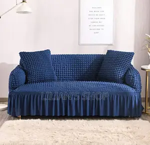 3:2:1 Six Seater Navy Blue Sofa Cover