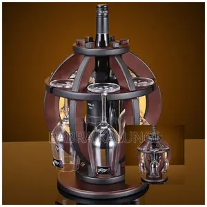 Solid Wooden Luxury Wine Rack and Glass Holder