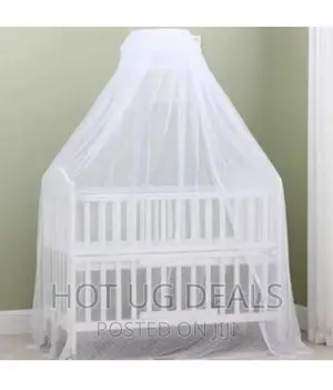 Baby Cot Mosquito Net With Stand - White