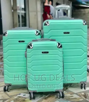 Plastic Waterproof Travel Suitcases - Green