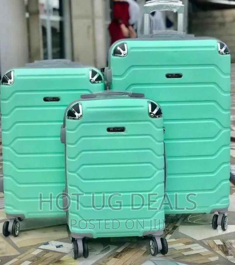 Plastic Waterproof Travel Suitcases - Green