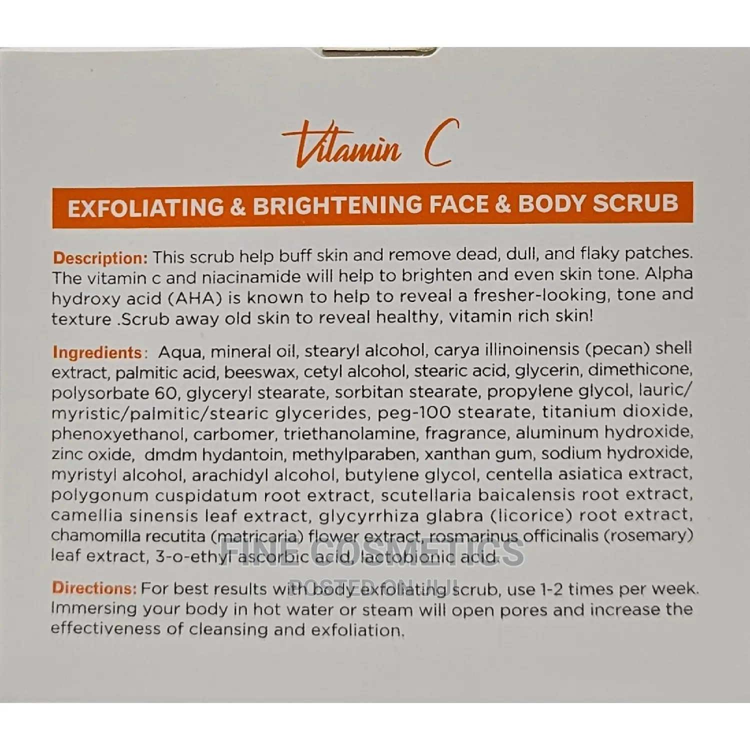 Dr Rashel Vitamin C Exfoliating+ Brightening Face+Body Scrub