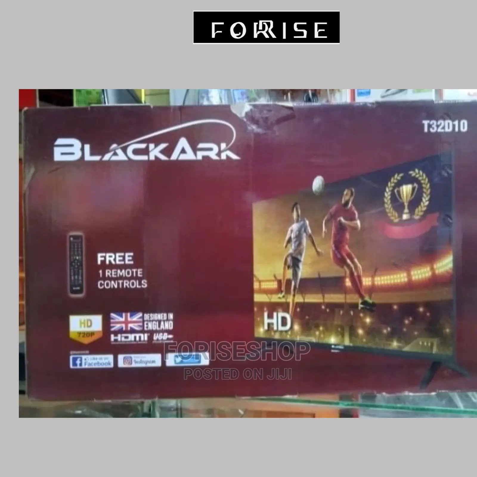 Black Ark 32inch Frameless Tv With Free to Air Decoder