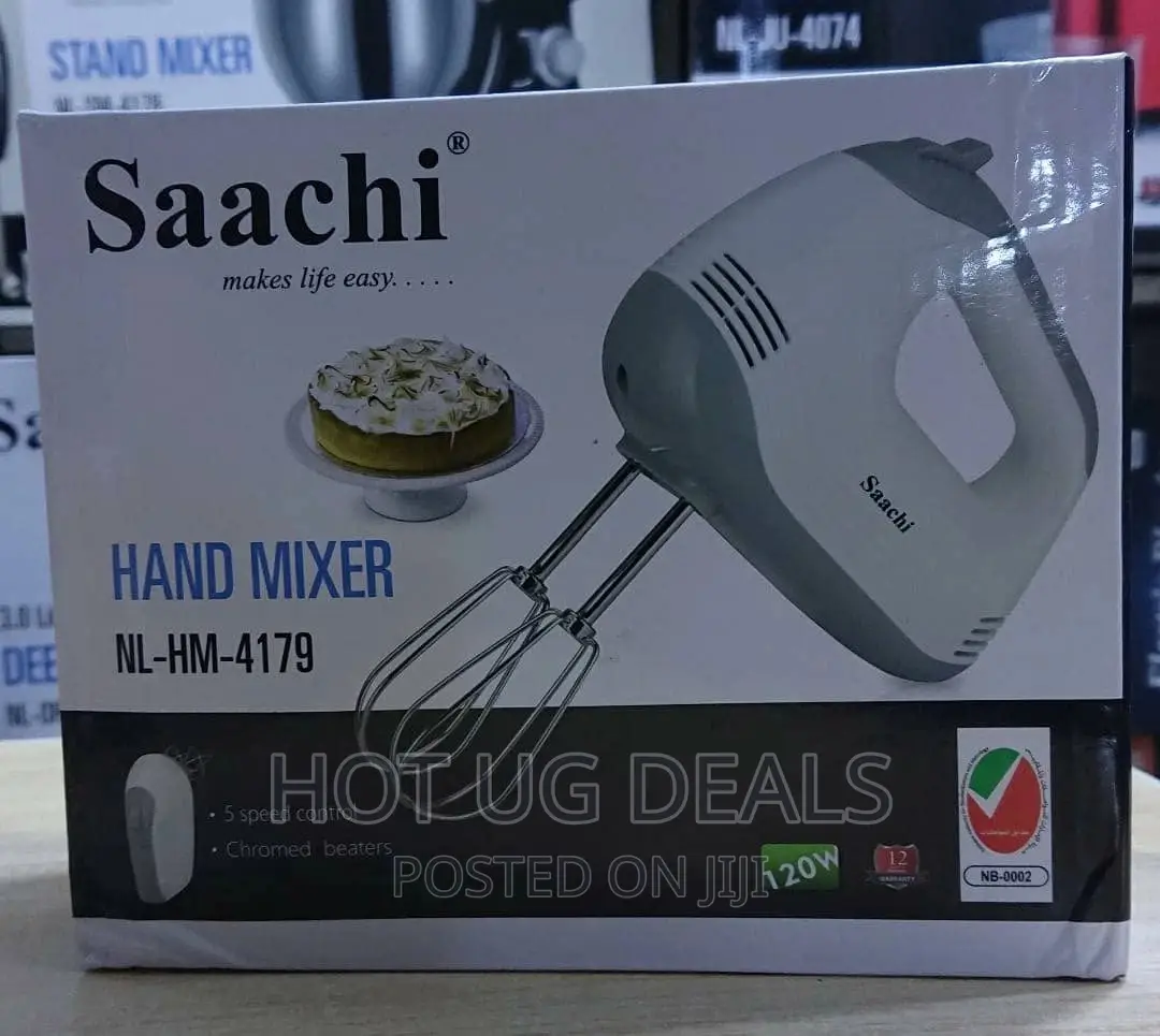 Saachi 7-Speed Hand Mixer Egg Beater – White.